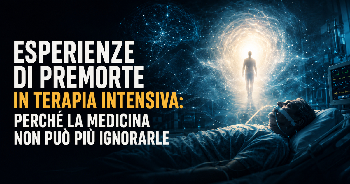 Paziente in terapia intensiva con rappresentazione simbolica di un’esperienza di premorte